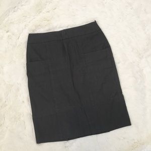 Club Monaco Dark Gray Midi Skirt Sz 4